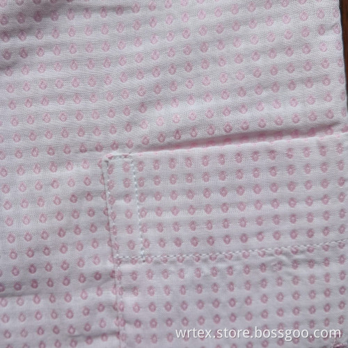 Men's Long-sleeve 100% Cotton Printed Lapel Pink Shirts